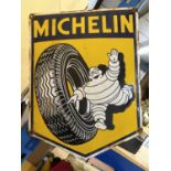 AN ENAMEL MITCHELIN SIGN 60CM X 45CM