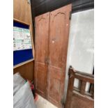 A PAIR OF WOODEN DOUBLE DOORS (W:41CM PER DOOR)