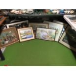 A COLLECTION OF ORIGINAL ARTWORKS BY P H DOBSON WORKED IN DIFFERENT MEDIUMS TO INCLUDE NARROW BOATS,