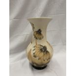 A LARGE MOORCROFT CORNFLOWER TRIAL VASE 23.10.02 HEIGHT 34CM