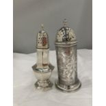 TWO SILVER PLATED SUGAR SHAKERS