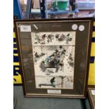 A FRAMED THE FIRST COLLIERY DRAWING OF SCREENING AND PICKING COAL BY W. HEATH ROBINSON