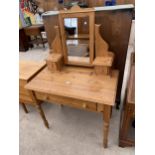 A PINE DRESSING TABLE, 34" WIDE