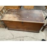 A VICTORIAN PINE BLANKET CHEST, 41" WIDE