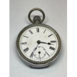 A MARKED 800 SILVER POCKET WATCH