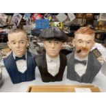 A LARGE PEAKY BLINDERS BUST OF THE THREE SHELBY BROTHERS APPROXIMATELY 80CM X 40CM