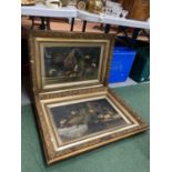 A PAIR OF STILL LIFE OILS ON BOARD IN ORNATE GILT FRAMES BEARING THE SIGNATURE A. VINE, ONE
