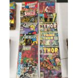 TEN MARVEL COMICS DATED 1977 ONWARDS TO INLCUDE THE AVENGERS, THOR, WONDER MAN ETC.