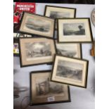 FOUR VINTAGE FRAMED PRINTS OF CORNWALL