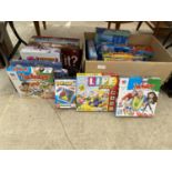 AN ASSORTMENT OF CHILDRENS BOARD GAMES