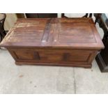 A MODERN HARDWOOD STORAGE CHEST