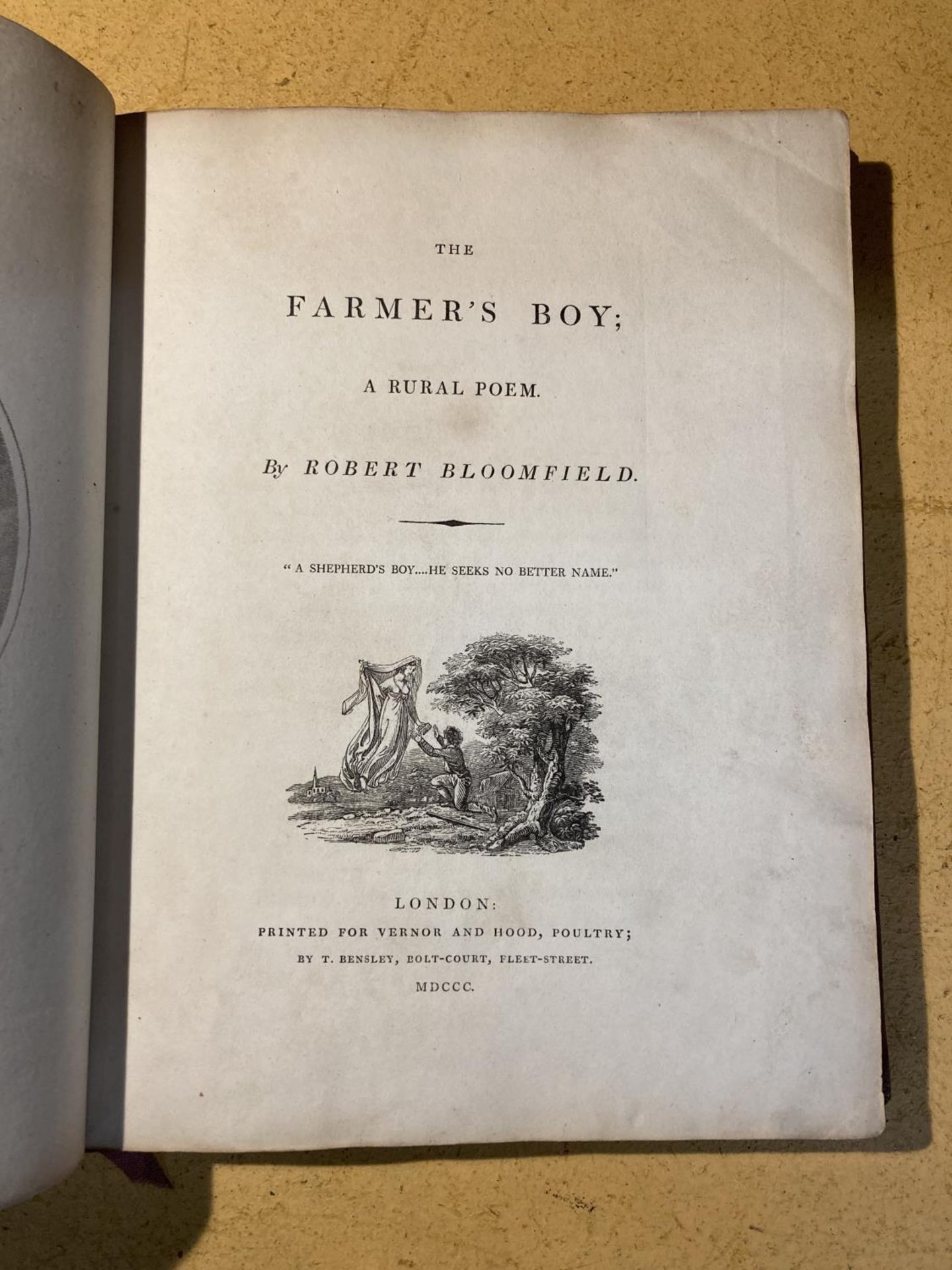 THE FARMERS BOY: A RURAL POEM - ROBERT BLOOMFIELD - 1800 PUBLISHED BY VERNOR & HOOD, REBOUND IN - Image 3 of 3