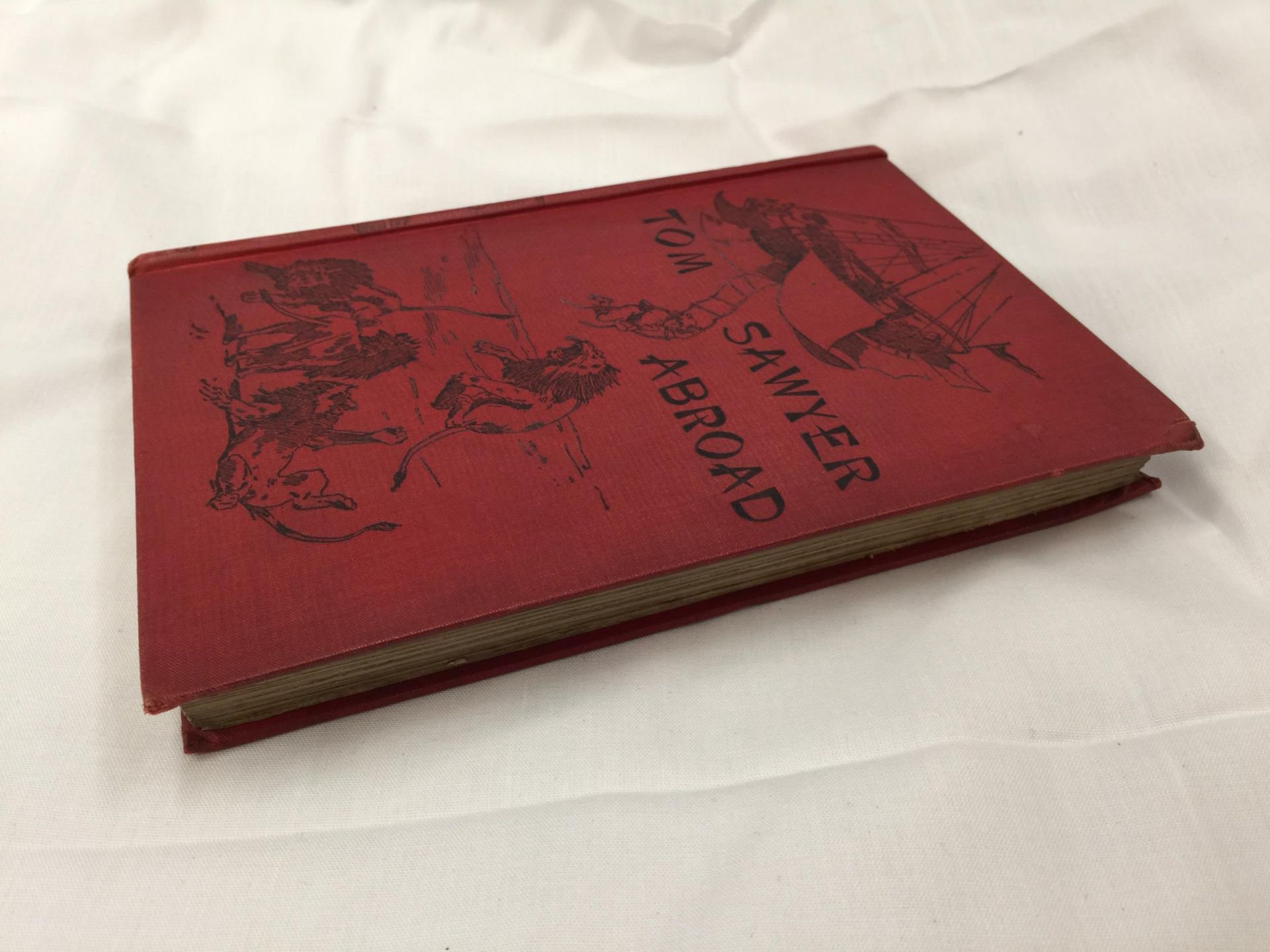 A FIRST EDITION TOM SAWYER ABROAD HARDBACK BY MARK TWAIN - PUBLISHED 1894 BY CHATTO & WINDUS - Image 3 of 7