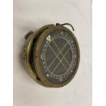 A BRASS MILITARY GIMBAL SHIPS COMPASS TYPE P10 NO 44988 AFT