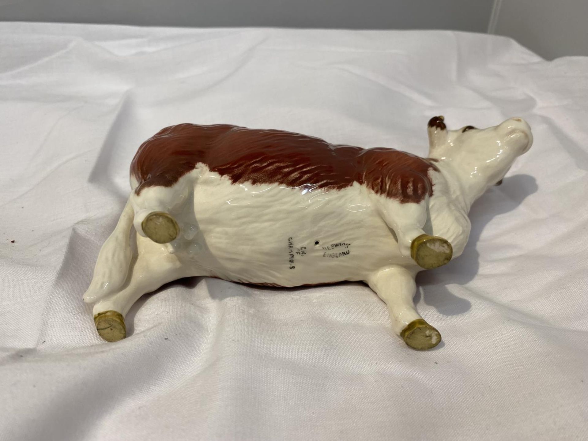 TWO BESWICK FIGURES, A HEREFORD COW AND A CALF - Image 5 of 8