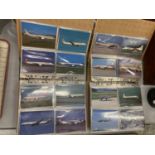 TWO ALBUMS FULL OF POSTCARDS OF AEROPLANES