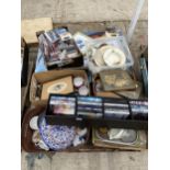 AN ASSORTMENT OF HOUSEHOLD CLEARANCE ITEMS TO INCLUDE CERAMICS AND CDS