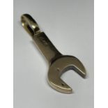 AN XR TESTED TO 9 CARAT GOLD SPANNER PENDANT GROSS WEIGHT 55 GRAMS