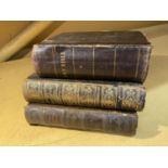 A WELSH LANGUAGE BIBLE, LIFE OF CHRIST BOTH BY REV JOHN FLEETWOOD AND ONE OTHER BIBLE DATED 1818