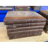 A FIVE VOLUME SET OF THE ARCHITECHURAL ANTIQUITIES OF GREAT BRITAIN BY JOHN BRITTON, PRINTED 1807,