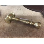 A VINTAGE BRASS GAVEL