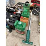 A LARGE QUANTITY OF CREOCOTE AND A GARDEN SPRAYER