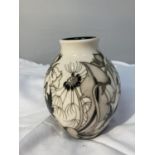 A MOORCROFT TRIAL VASE 6/11/18 BLACKTHORN 5 INCHES TALL