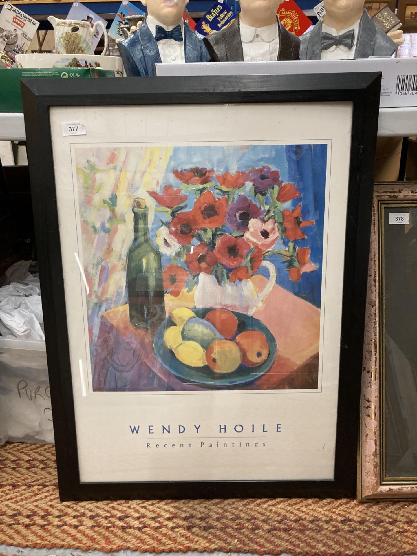 A FRAMED STILL LIFE WENDY HOILE PRINT H: 79CM W: 58CM