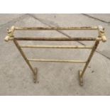 A VICTORIAN PAINTED FOUR BAR TOWEL RAIL