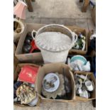 AN ASSORTMENT OF HOUSEHOLD CLEARANCE ITEMS TO INCLUDE CERAMICS AND GLASS WARE ETC