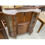 A SHINY WALNUT SIDE-BY-SIDE BUREAU, 46" WIDE