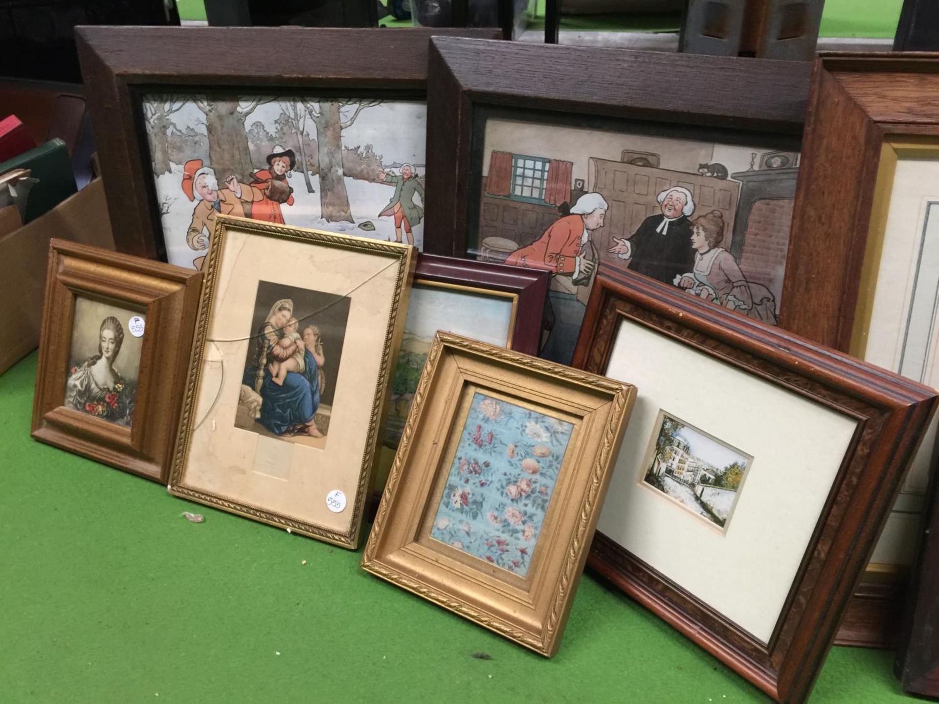 A QUANTITY (10) OF FRAMED PRINTS TO INCLUDE PORTRAIT, CARTOONS, ETC - Image 3 of 3