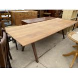 A LARGE MODERN TRESTLE TYPE TABLE, 95X36"