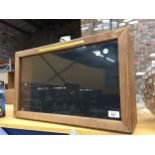 A PINE COUNTER TOP DISPLAY CASE 60CM X 36CM 11.5CM