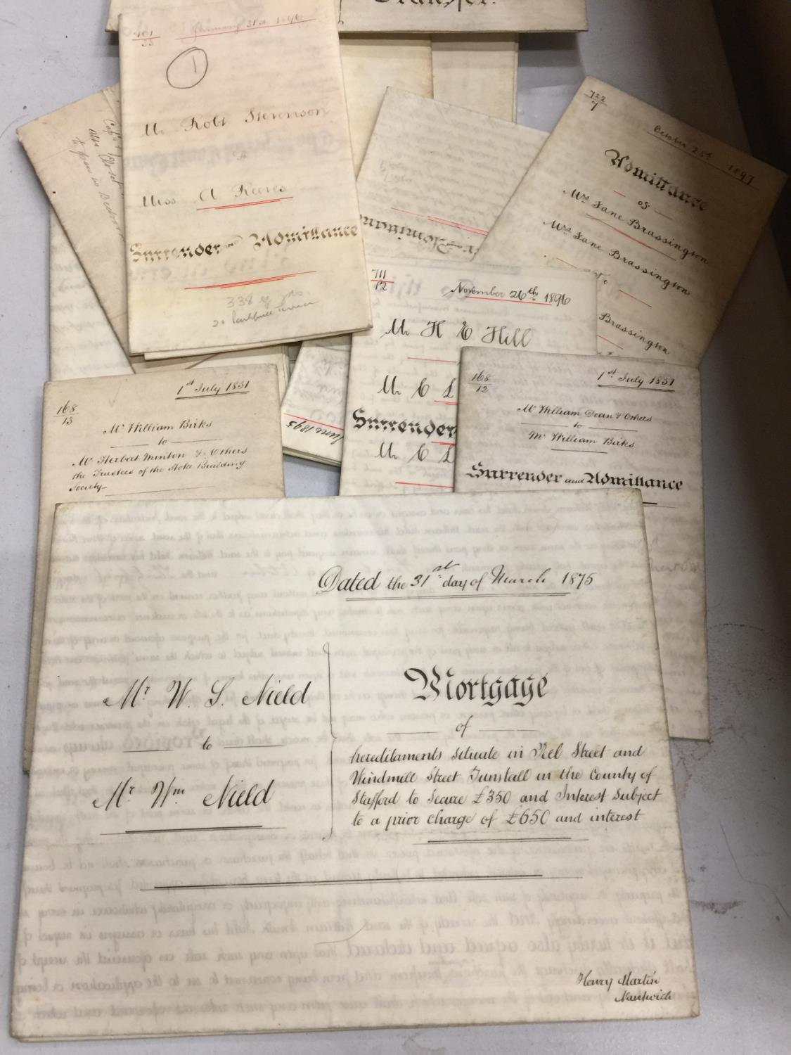 A COLLECTION OF EPHEMERA OF DOCUMENTS RELATING TO MORTGAGES, ETC - Bild 4 aus 6