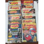 A LARGE COLLECTION OF EAGLE COMICS, 43 FROM 1990 INCLUDING TWO WITH 2 STICKERS AND ONE WITH A BADGE,