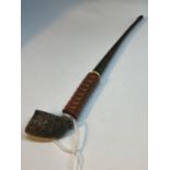 A VINTAGE SAILORS PIPE WITH A CARVED SHIP BOWL