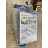 TWO HEAVY DUTY POLYTARPS