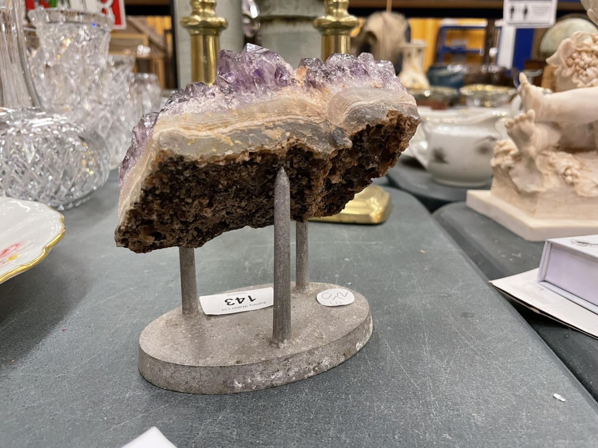 A PIECE OF AMETHYST ON A STAND - Image 3 of 3