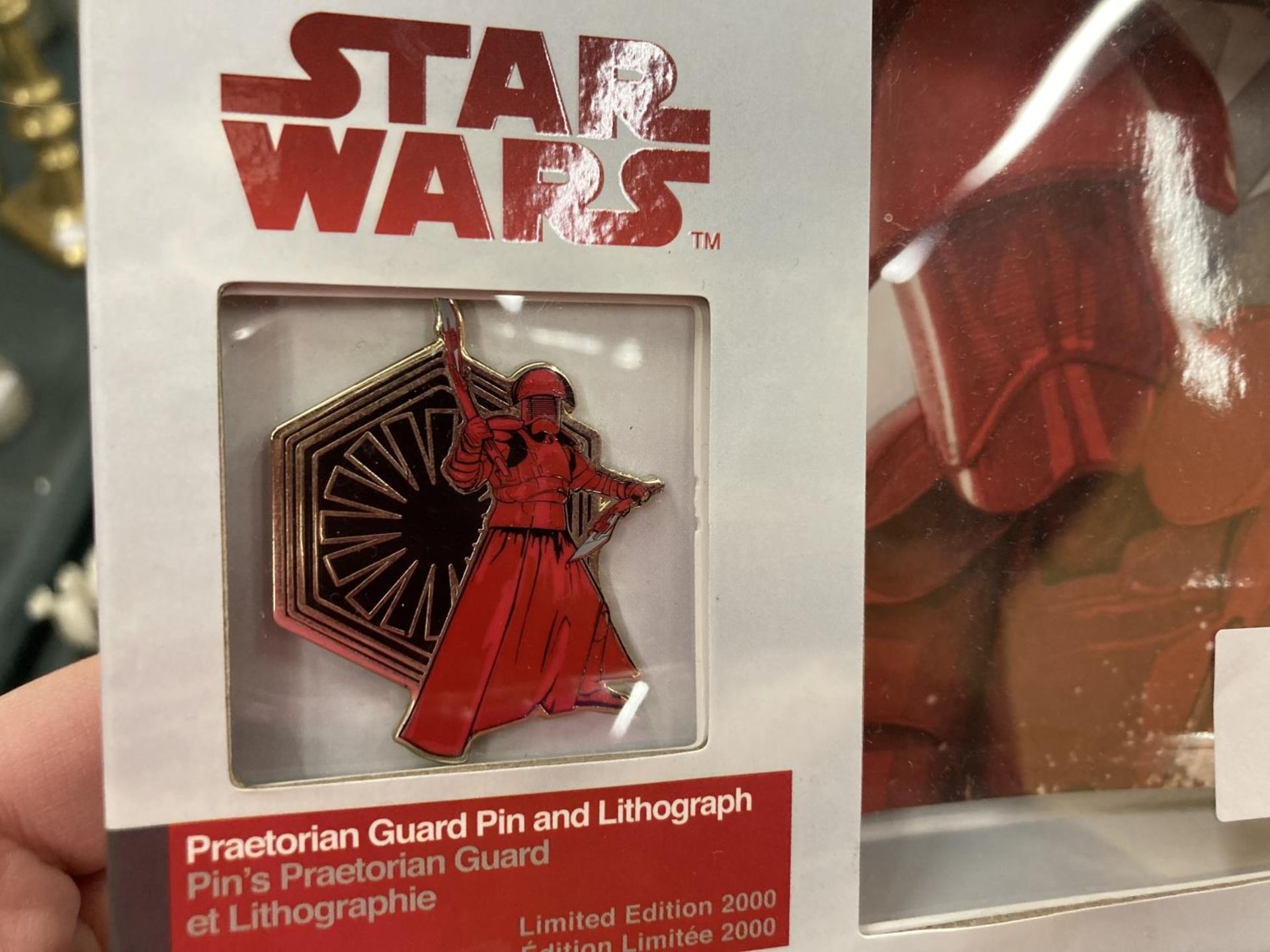 A BOXED STAR WARS PRAETORIAN GUARD PIN AND LITHOGRAPH