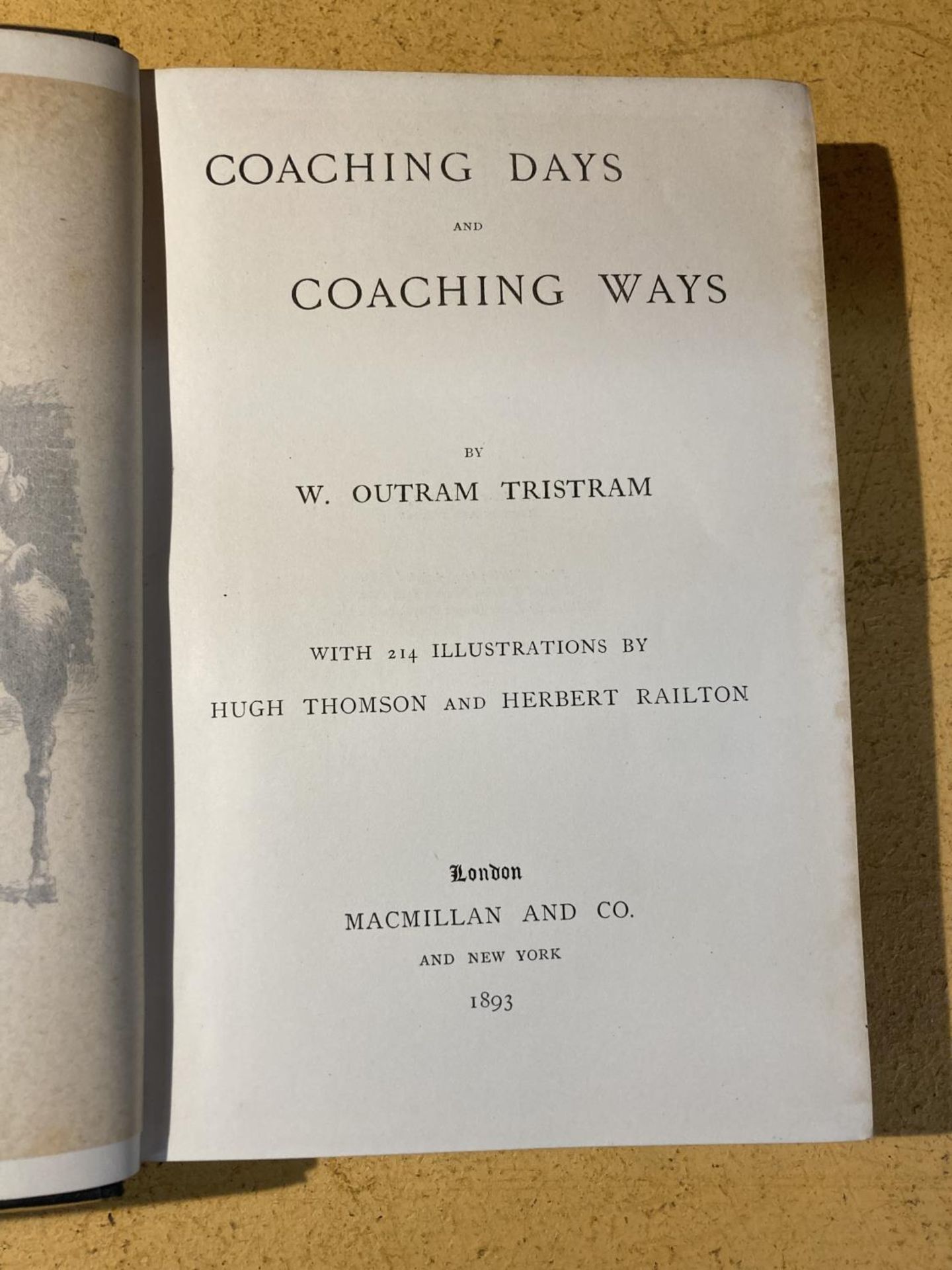 COACHING DAYS AND COACHING WAYS - W OUTRAM TRISTRAM - 1893 PUBLISHED BY MACMILLAN & CO - Image 2 of 2