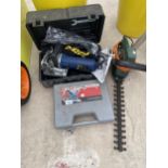 A POWER CRAFT BISCUIT JOINTER, A BOSCH HEDGE TRIMMER AND A SOLDERING KIT