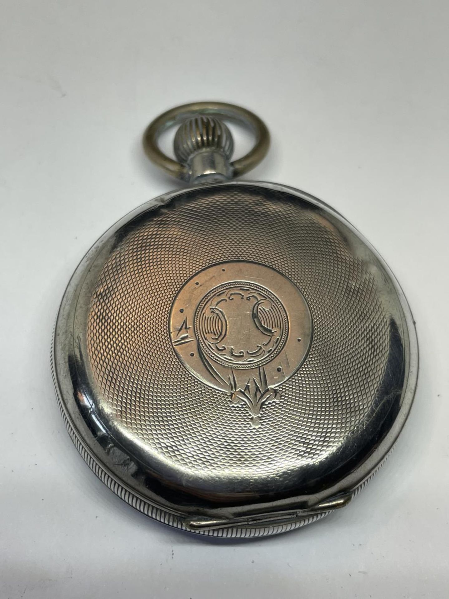 A MARKED 800 SILVER POCKET WATCH - Image 2 of 3