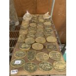 A LARGE QUANTITY OF BRASS SHOW AND STEAM FAIR PLAQUES