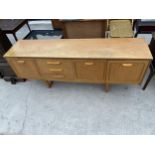 A RETRO TEAK STATEROOM SIDEBOARD 72" WIDE