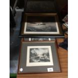 SIX FRAMED PRINTS OF NAVAL BATTLES, ETC