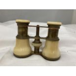 A PAIR OF VINTAGE BONE OPERA GLASSES