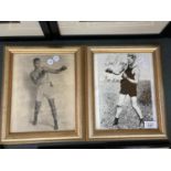 TWO FRAMED AND SIGNED PHOTOGRAPHS OF BOXERS JACK DEMPSEY AND GENE TUNNEY SIGNED 1830