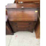 AN EARLY 20TH CENTURY OAK BUREAU, 30" WIDE