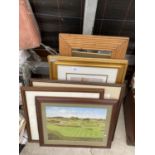 AN ASSORTMENT OF FRAMED PRINTS AND PICTURES